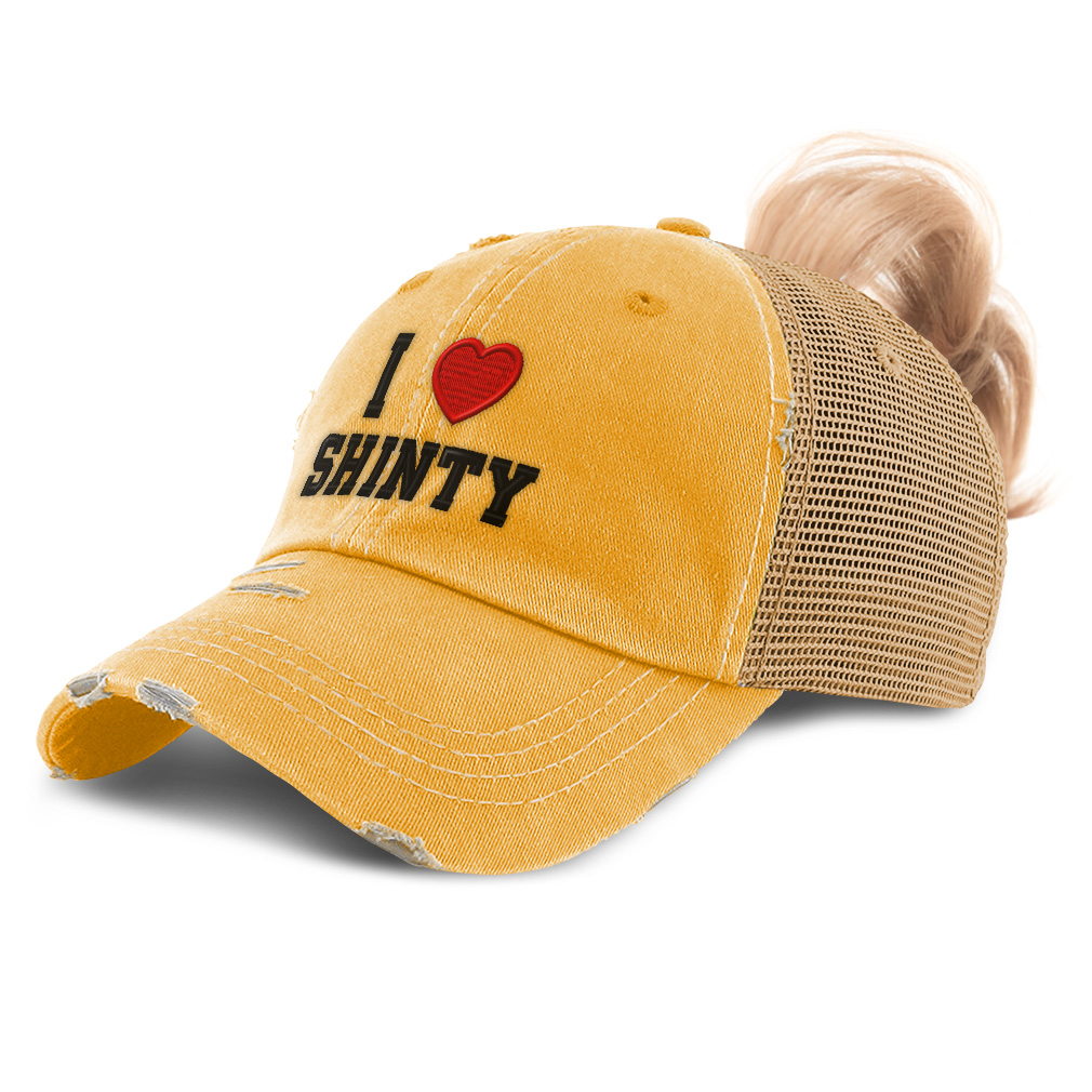 Womens Ponytail Cap I (Love) Shinty Red Heart Sports Lovers Shinty Cotton Lovers - Picture 17 of 24