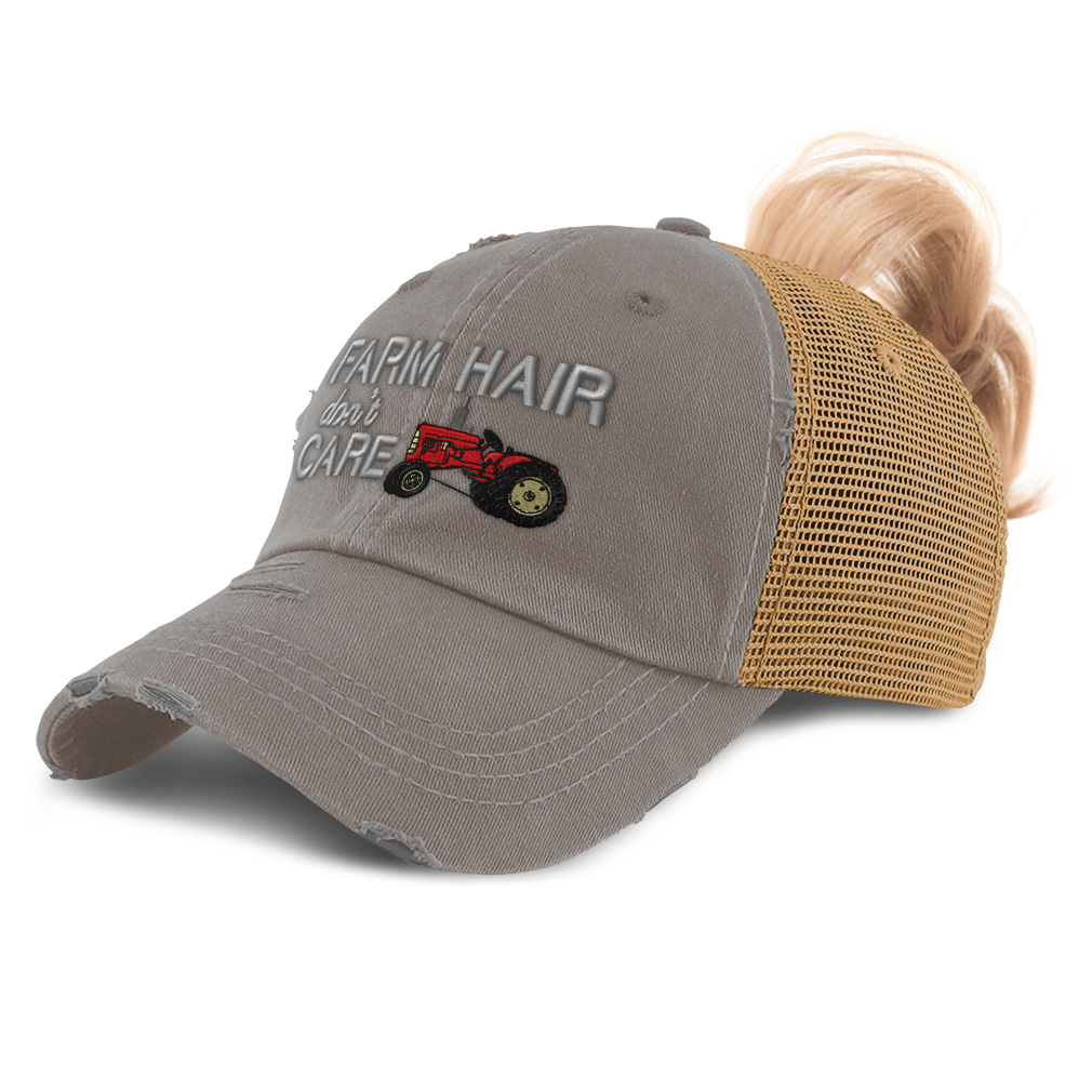 Womens Ponytail Cap Farm Hair Don display picture 1