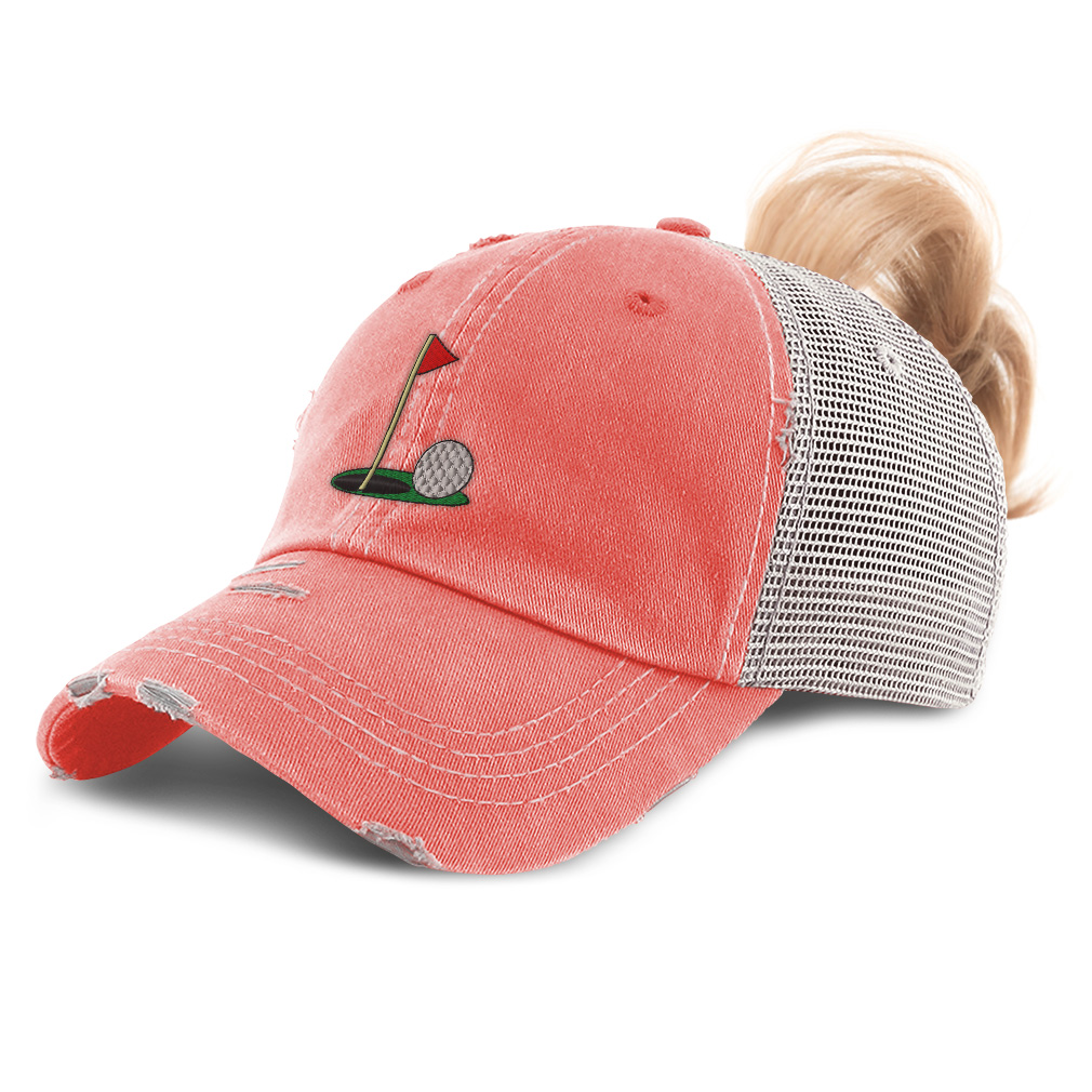 Womens Ponytail Baseball Cap Golf Ball on Green Olympics  display picture 1