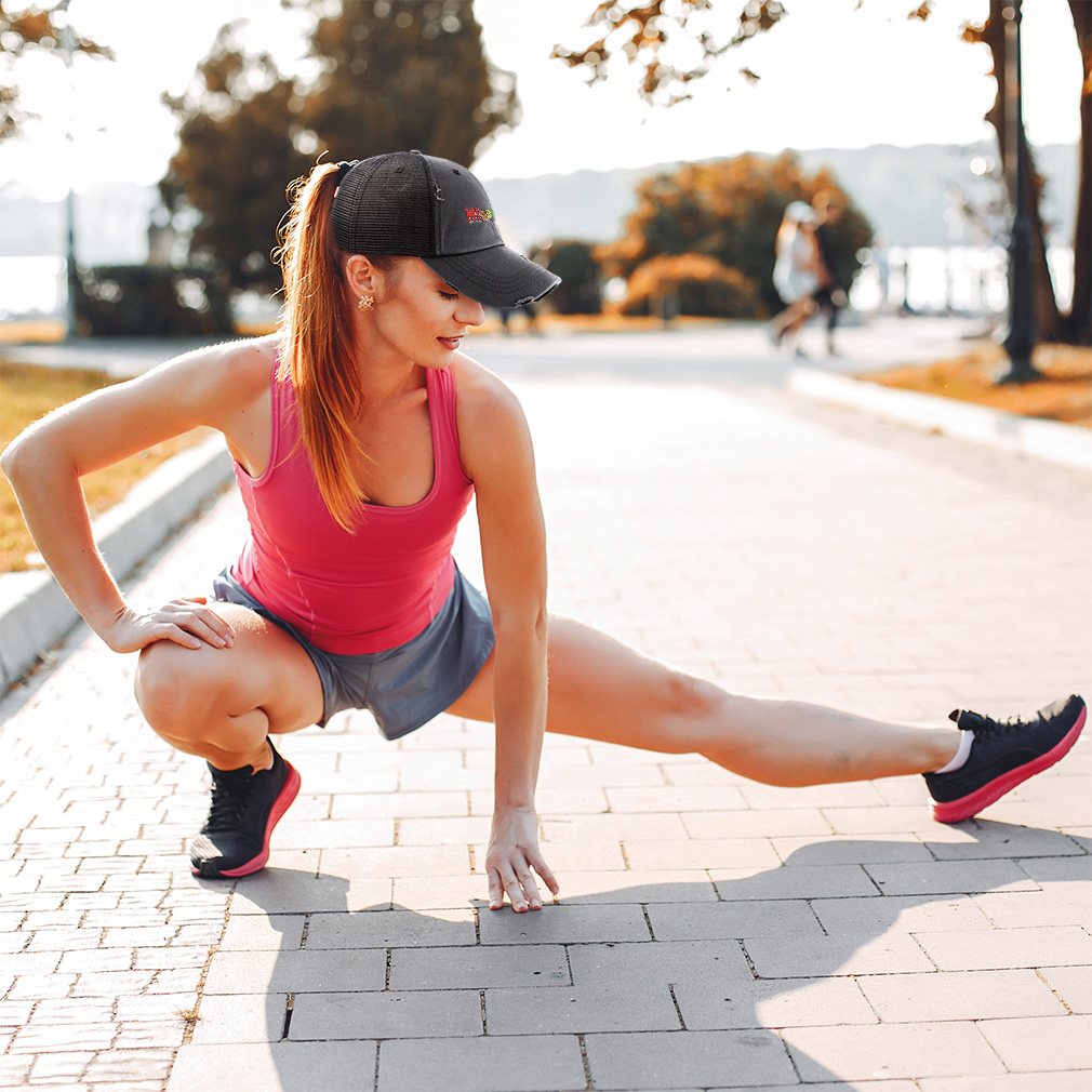 Womens Ponytail Cap Minnesota Style B Rainbow Gay Pride Distressed Trucker Hats